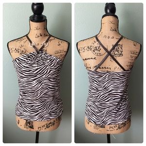 MICHAEL Michael Kors medium zebra print tank top!